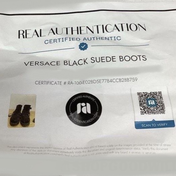 Versace Gianni Black Boots Size 44 With Coa